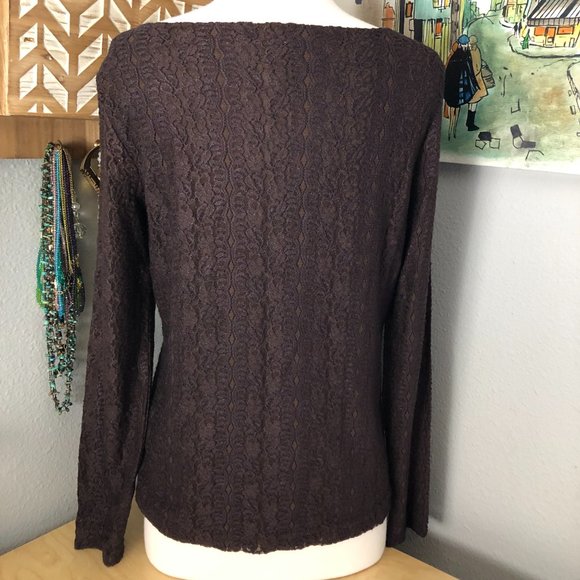 Vintage J. JILL Jacquard Knit Cardigan - Picture 3 of 9